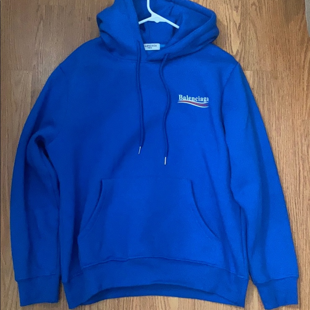 Balenciaga blue hoodie